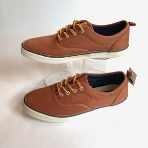 New Gap Canvas Lace Up Shoes Boy US 4 Kid Sneaker EU 34 UK 3 Brown Cotton School